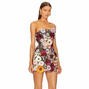 Bronx and Banco Maraya mini dress 
Multicolor Floral Strapless Dress